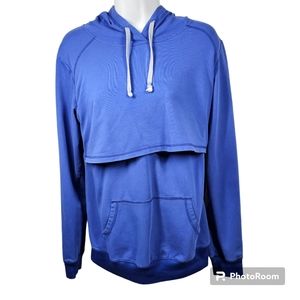 Latched Mama Blue Nursing Hoodie Size L